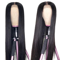 HKM-871763 Long Straight Wig with Split Scalp – High Temperature Silk, 70cm, Dyeable and Ironable