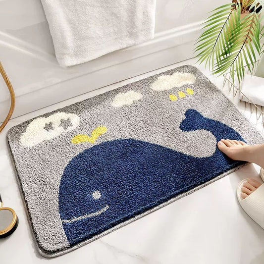 HKM-8718141 Cartoon Anime Bathroom Mat - Strong Absorbent, Non-slip, Stain-resistant, Various Patterns Available