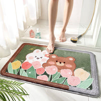 HKM-8718141 Cartoon Anime Bathroom Mat - Strong Absorbent, Non-slip, Stain-resistant, Various Patterns Available