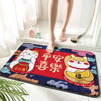 HKM-8718141 Cartoon Anime Bathroom Mat - Strong Absorbent, Non-slip, Stain-resistant, Various Patterns Available