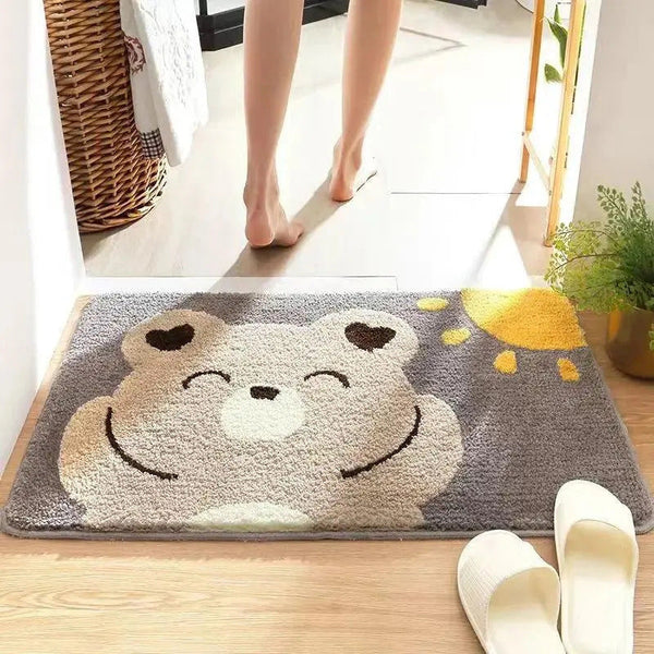 HKM-8718141 Cartoon Anime Bathroom Mat - Strong Absorbent, Non-slip, Stain-resistant, Various Patterns Available
