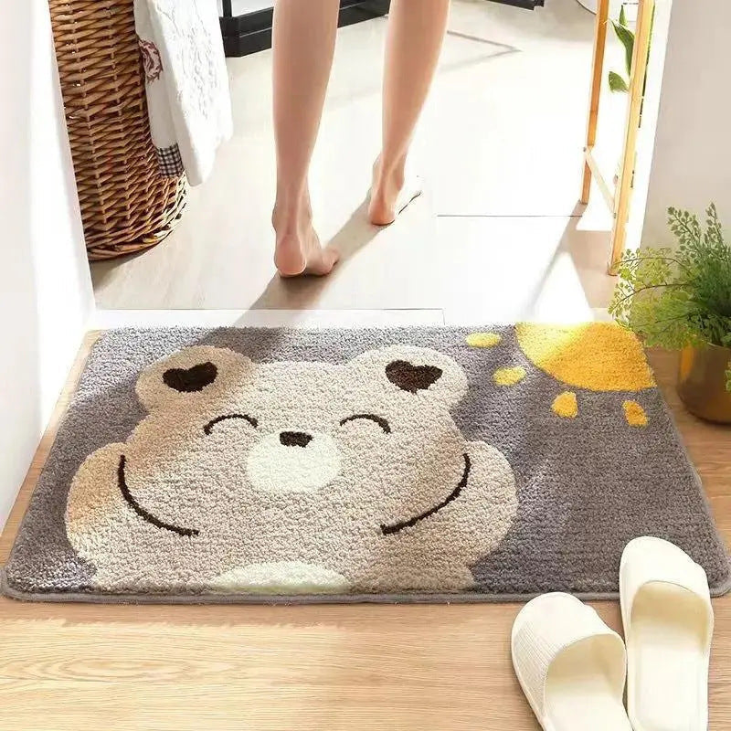 HKM-8718141 Cartoon Anime Bathroom Mat - Strong Absorbent, Non-slip, Stain-resistant, Various Patterns Available