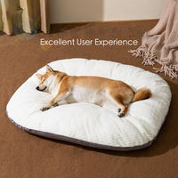 HKM-8718781 Oval Plush Dog Bed for Large Dogs, Washable Cushion with Anti-Skid Bottom, Comfortable Sleeping Nest