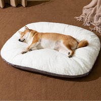 HKM-8718781 Oval Plush Dog Bed for Large Dogs, Washable Cushion with Anti-Skid Bottom, Comfortable Sleeping Nest