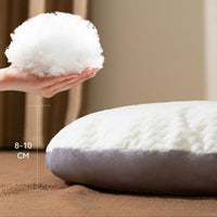 HKM-8718781 Oval Plush Dog Bed for Large Dogs, Washable Cushion with Anti-Skid Bottom, Comfortable Sleeping Nest