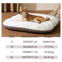 HKM-8718781 Oval Plush Dog Bed for Large Dogs, Washable Cushion with Anti-Skid Bottom, Comfortable Sleeping Nest