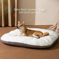 HKM-8718781 Oval Plush Dog Bed for Large Dogs, Washable Cushion with Anti-Skid Bottom, Comfortable Sleeping Nest