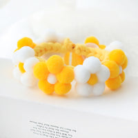 HKM-8719293 Flower Pattern Woven Adjustable Pet Collar in Multiple Colors
