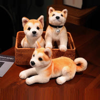 HKM-871955 Akita Plush Toy in Various Postures – Soft, Cuddly Dog Doll