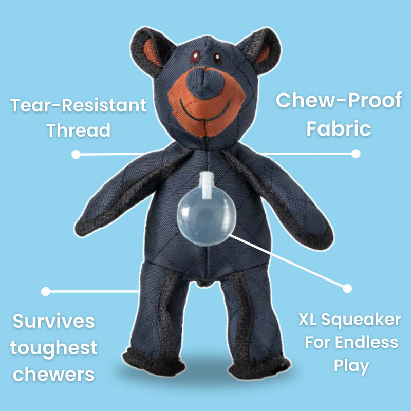 HKM-872019 Bite-Resistant Plush Oxford Cloth Bear Toy for Dogs - Dark Blue Color
