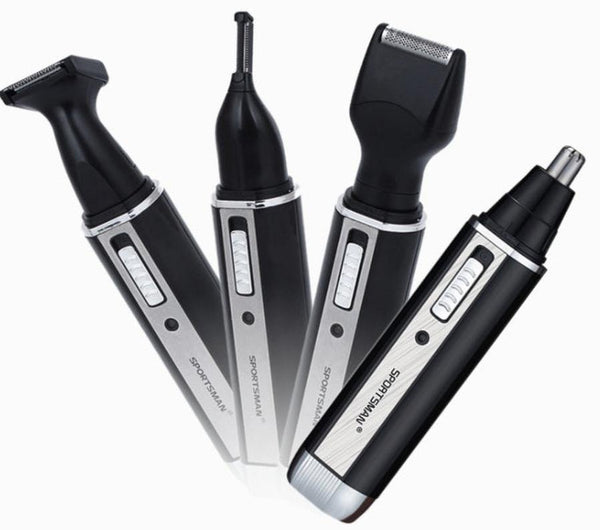 HKM-872083 4-in-1 Electric Nose Hair Trimmer and Shaver with Low Noise Design and Ergonomic Handle
