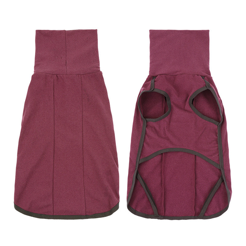 HKM-8721469 Cozy Cotton Sweater for Dogs in Brown and Wine Red, Multiple Sizes Available