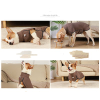 HKM-8721469 Cozy Cotton Sweater for Dogs in Brown and Wine Red, Multiple Sizes Available