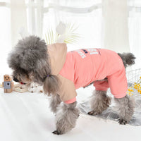 HKM-8721725 Casual Four-Legged Padded Dog Coat in Blue and Pink