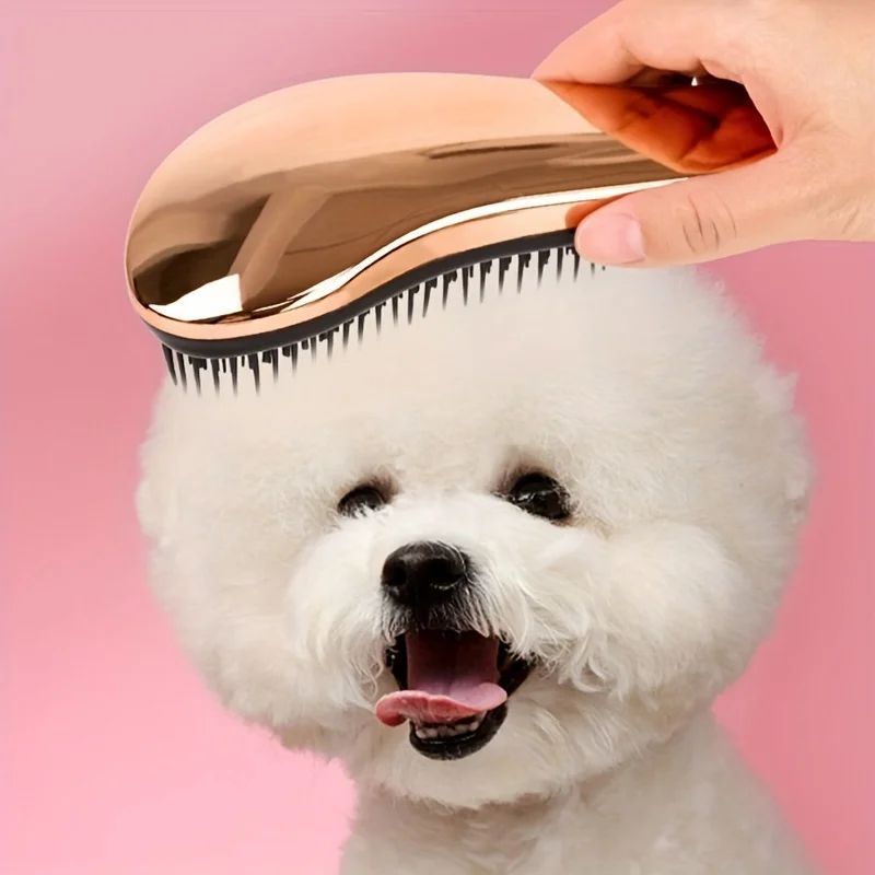 HKM-8722877 2-in-1 Dog Grooming Comb and Massage Brush for Effortless Hair Removal and Relaxation