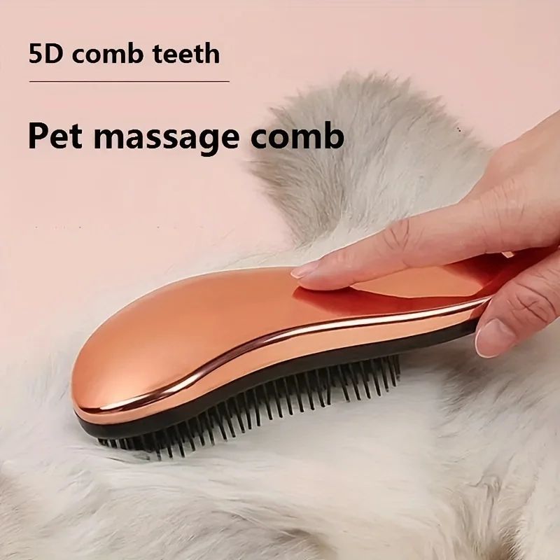 HKM-8722877 2-in-1 Dog Grooming Comb and Massage Brush for Effortless Hair Removal and Relaxation