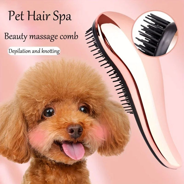HKM-8722877 2-in-1 Dog Grooming Comb and Massage Brush for Effortless Hair Removal and Relaxation