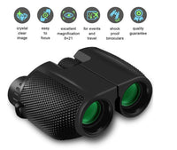HKM-872403 10x25 High-Definition Mini Portable Outdoor Binoculars with Low-Light Night Vision