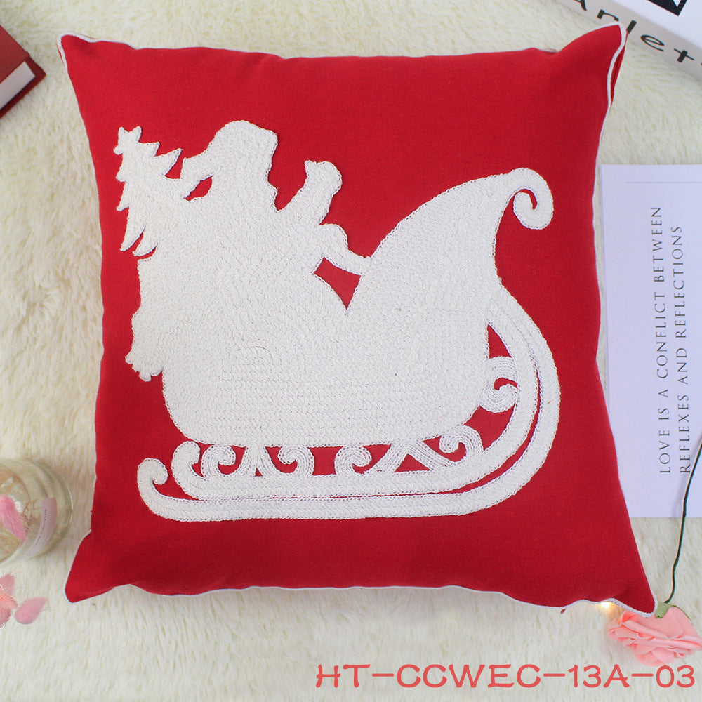 HKM-872403 Christmas Modern Cotton Pillowcase - Cozy Holiday Cushion Cover for Home Decor