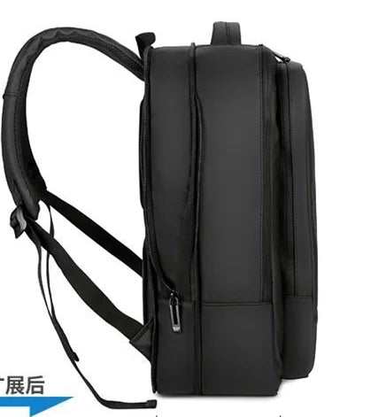 HKM-872403 Durable Expandable Waterproof Travel Backpack with USB Charging Port for Business and Leisure