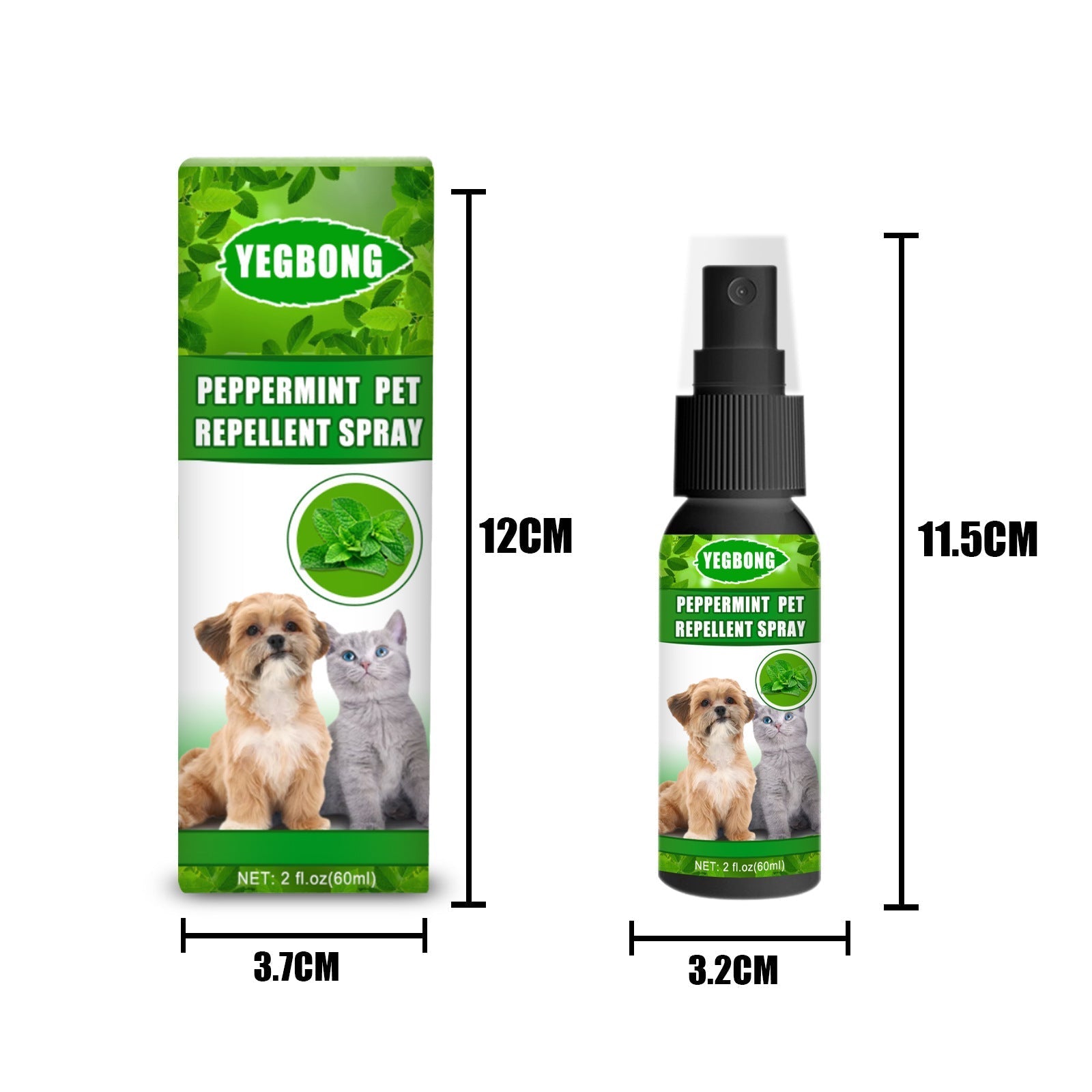 HKM-8724925 Pet-Friendly Acarus Fungus Treatment Spray for Dogs and Cats - 60ml