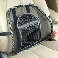 HKM-872531 Mesh Lumbar Support Cushion for Car Seats and Outdoor Chairs, Polyester Back Rest for Comfortable Driving