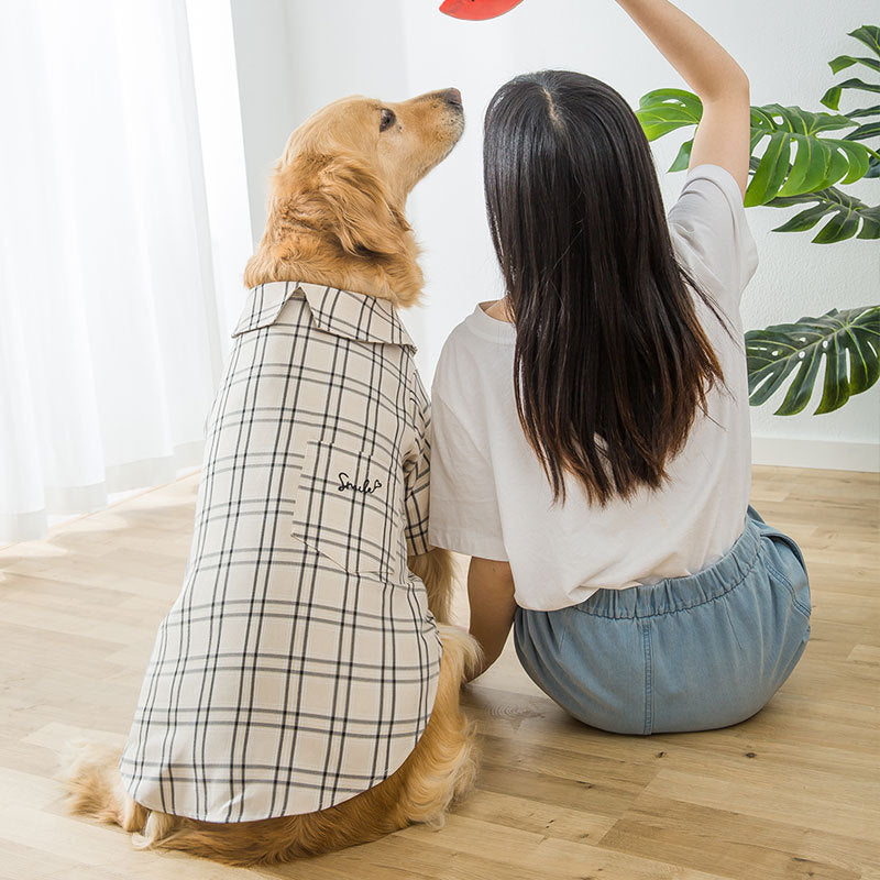 HKM-8725437 Golden Wool Labrador Chai Dog Shirt for Medium to Large Dogs, Available in Brown and Yellow