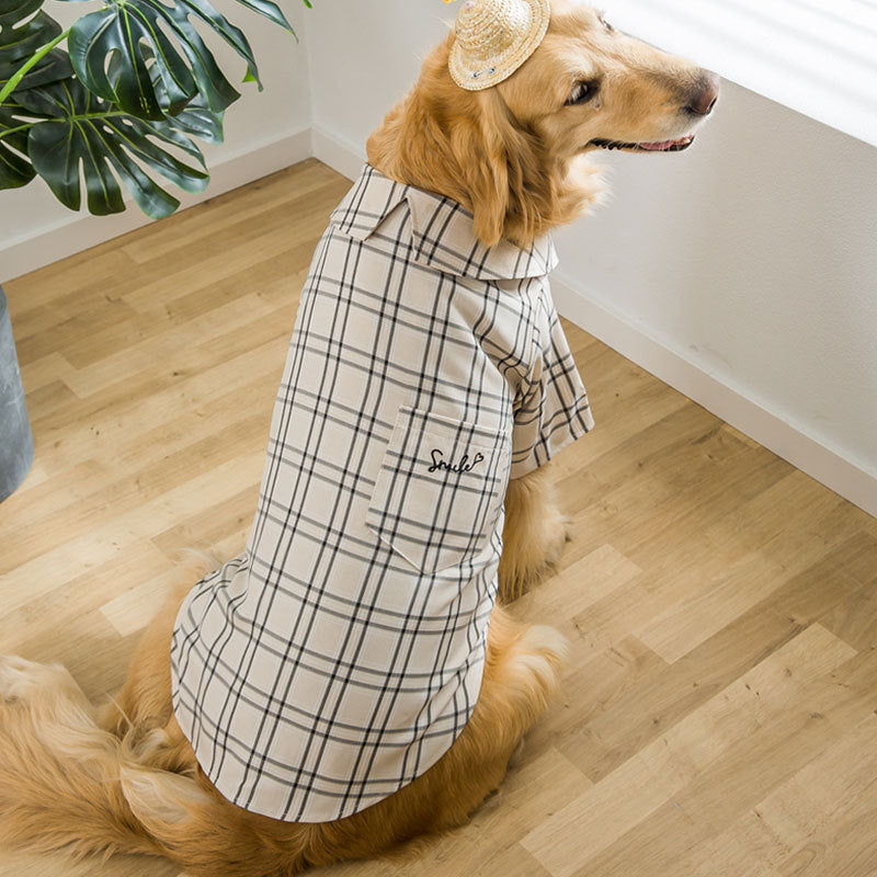 HKM-8725437 Golden Wool Labrador Chai Dog Shirt for Medium to Large Dogs, Available in Brown and Yellow