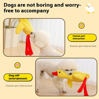 HKM-8725693 Plush Molar Chew Dog Toy in Rhubarb Goose Design for Puppies