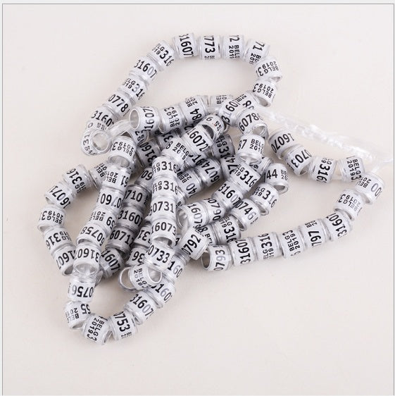 HKM-8726845 Pigeon Training Anklets - 8mm Inner Diameter, 7 Vibrant Colors Available, Set of 700