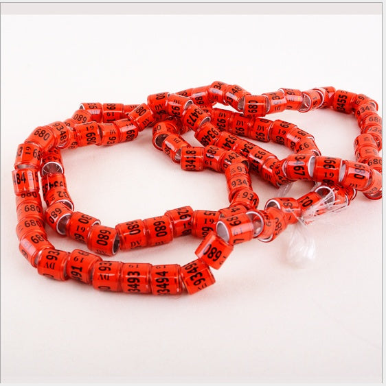 HKM-8726845 Pigeon Training Anklets - 8mm Inner Diameter, 7 Vibrant Colors Available, Set of 700