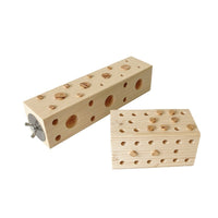 HKM-8727869 Wooden Gnawing Toy for Parrots with Large and Small Plugs