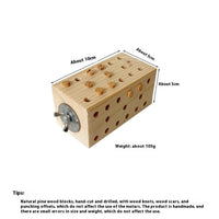 HKM-8727869 Wooden Gnawing Toy for Parrots with Large and Small Plugs