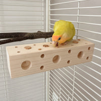 HKM-8727869 Wooden Gnawing Toy for Parrots with Large and Small Plugs