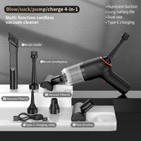 HKM-872915 Cordless Handheld Vacuum Cleaner with Blower and Air Pump Function for Cars