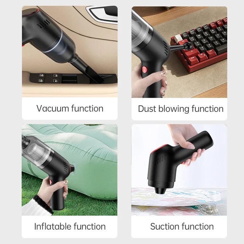 HKM-872915 Cordless Handheld Vacuum Cleaner with Blower and Air Pump Function for Cars