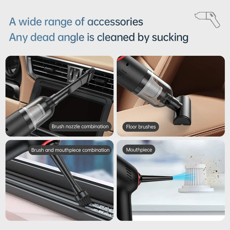 HKM-872915 Cordless Handheld Vacuum Cleaner with Blower and Air Pump Function for Cars