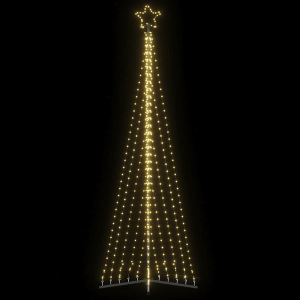 HKM-872979 LED Christmas Tree with 495 Warm White LEDs, 300.5 cm Height, 8 Lighting Effects for Indoor and Outdoor Decor
