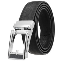 HKM-873043 Stainless Steel Adjustable Slide Buckle Men's Designer Belt with Flip Top Buckle