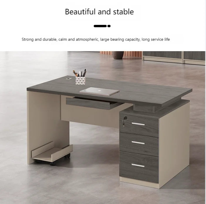 HKM-873043 Wooden Learning Desk with Computer and Gaming Functionality for Home and Office Use