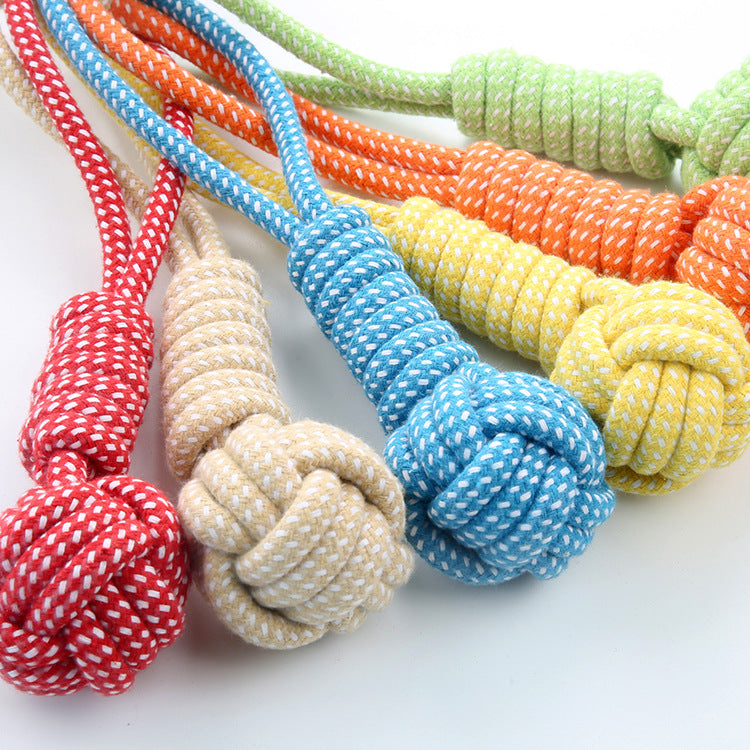 HKM-8731453 Durable Cotton Rope Dog Toy for Interactive Play and Dental Care
