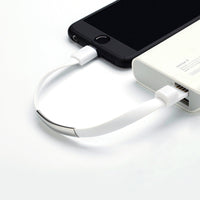 HKM-873235 Silicone USB Charging Short Cable Bracelet - Convenient and Stylish Connectivity