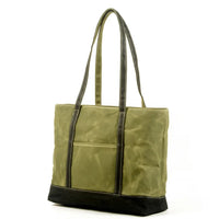 HKM-873235 Vintage Waxed Canvas and Leather Shoulder Bag - Eco-Friendly, Waterproof and Stylish Travel Tote