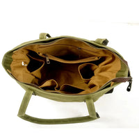 HKM-873235 Vintage Waxed Canvas and Leather Shoulder Bag - Eco-Friendly, Waterproof and Stylish Travel Tote
