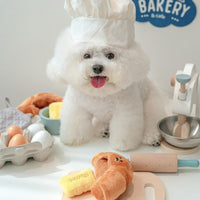 HKM-8732477 Plush Butter Croissant Pet Toy with Sound for Dogs