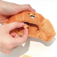 HKM-8732477 Plush Butter Croissant Pet Toy with Sound for Dogs