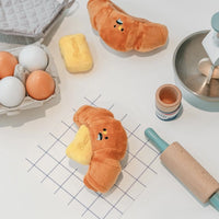 HKM-8732477 Plush Butter Croissant Pet Toy with Sound for Dogs