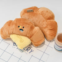 HKM-8732477 Plush Butter Croissant Pet Toy with Sound for Dogs