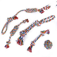 HKM-8733629 Dog Bite-resistant Cotton Rope Knot Toy Set - Multiple Sizes Available
