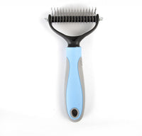 HKM-8734397 Pet Knot Comb with Stainless Steel Teeth - Available in Pink and Blue, Two Sizes